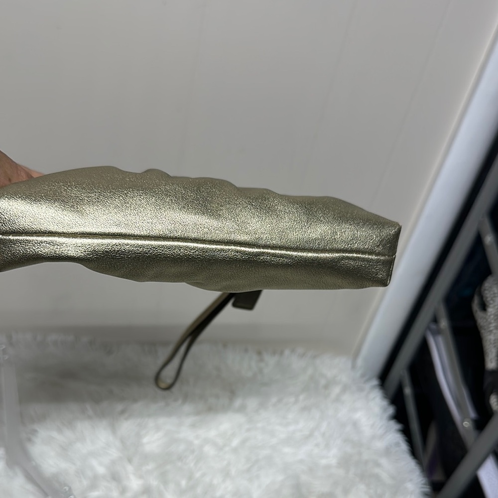 Coach Gold Pleated Wristlet Clutch - Picture 5 of 12